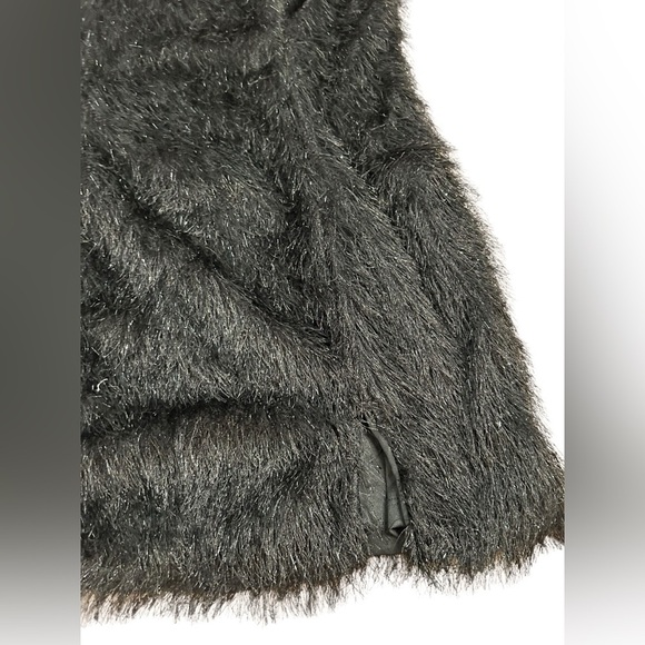 Princess Polly xx Socialite Black Mini Furry Shimmer Bodycon Dress Size US 4 - Picture 8 of 14